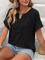 Lace Trim Short Sleeve T-Shirt