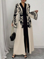 Printed Tie Waist Maxi Dress
