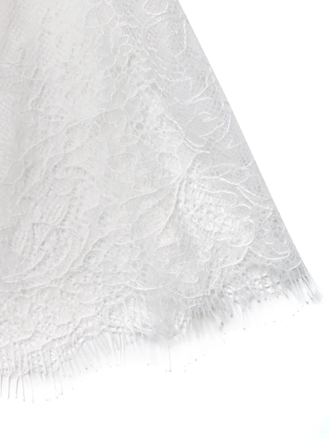 Lace Hem Detail Midi Skirt