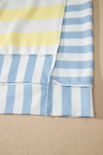 Striped Casual Half Sleeve Top