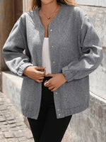 Snap Down Dropped Shoulder Jacket