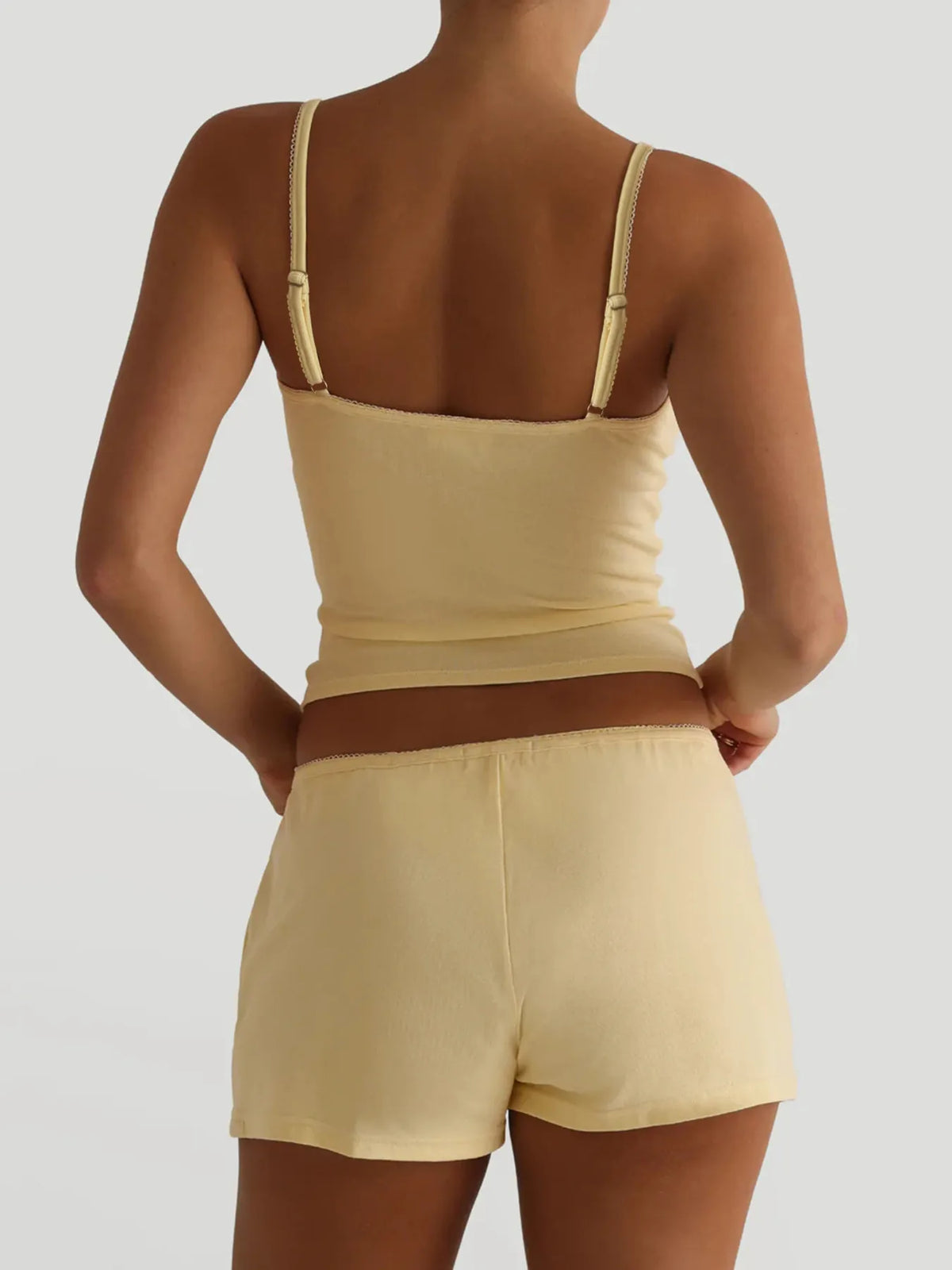 V-Neck Cami and Shorts Set - Ladyez