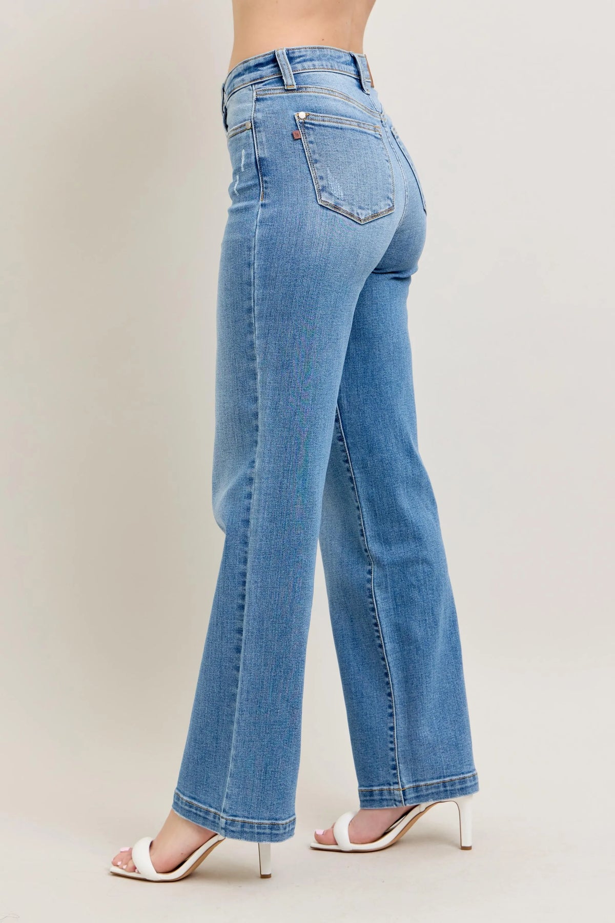 Judy Blue Full Size High Waist Straight Jeans Plus Size - Ladyez