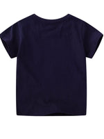 Children's Dinosaur Crew Neck Short Sleeve T-Shirt