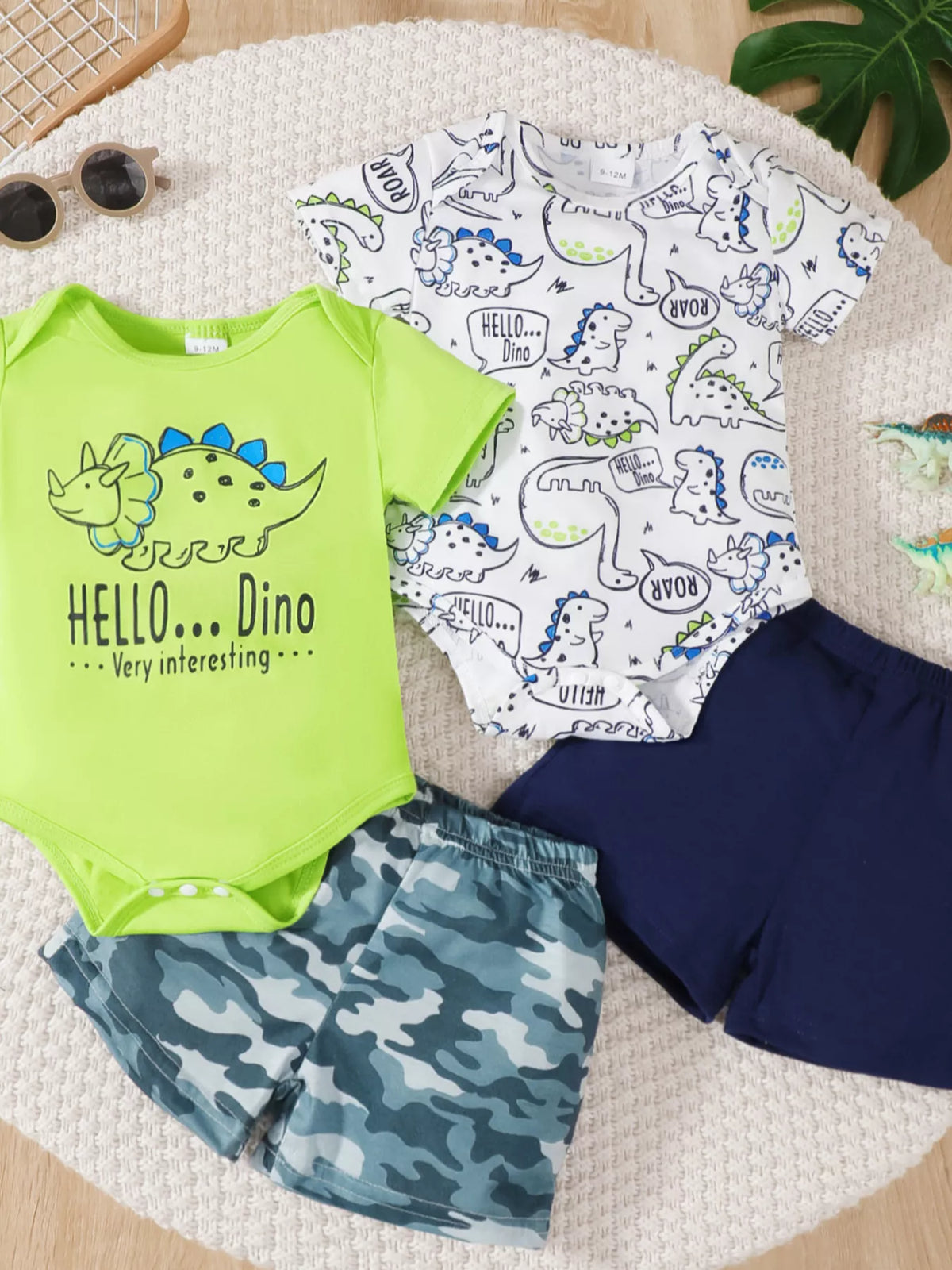 2 Piece Dino-Themed Baby Outfit Set