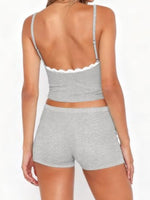 Contrast Trim Cami and Shorts Set