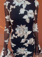 Floral Flounce Sleeve Mini Dress