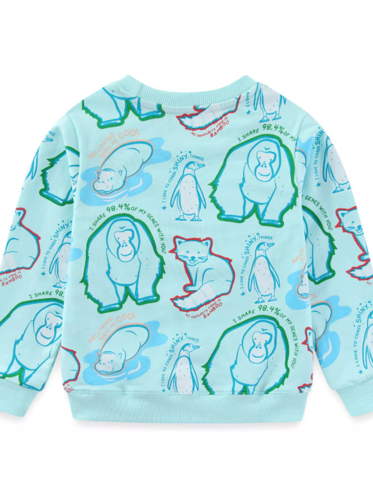 Children's Animal Print Crew Neck Sweatshirt