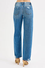 RISEN Full Size Mid Rise Baggy Jeans Plus Size - Ladyez