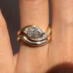 1 Carat Moissanite 925 Sterling Silver 2pcs Ring Set - Ladyez