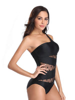 One Shoulder Polka Dot One-Piece Swimwear - Ladyez
