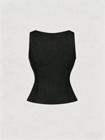 Button-Down Embellished Vest