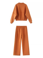 Zip Up Top and Drawstring Pants Two-Piece Set