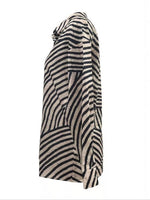 Striped Print Long Sleeve Button-Down Shirt