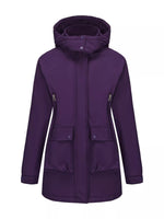 Full Size Zip Up Hooded Parka Outerwear Plus Size