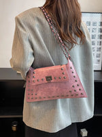 Studded Flap Chain Shoulder Bag