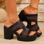 Open Toe Block Heel Sandals