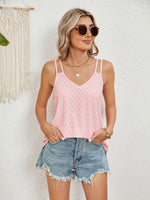 Florira Cutout Eyelet Tank