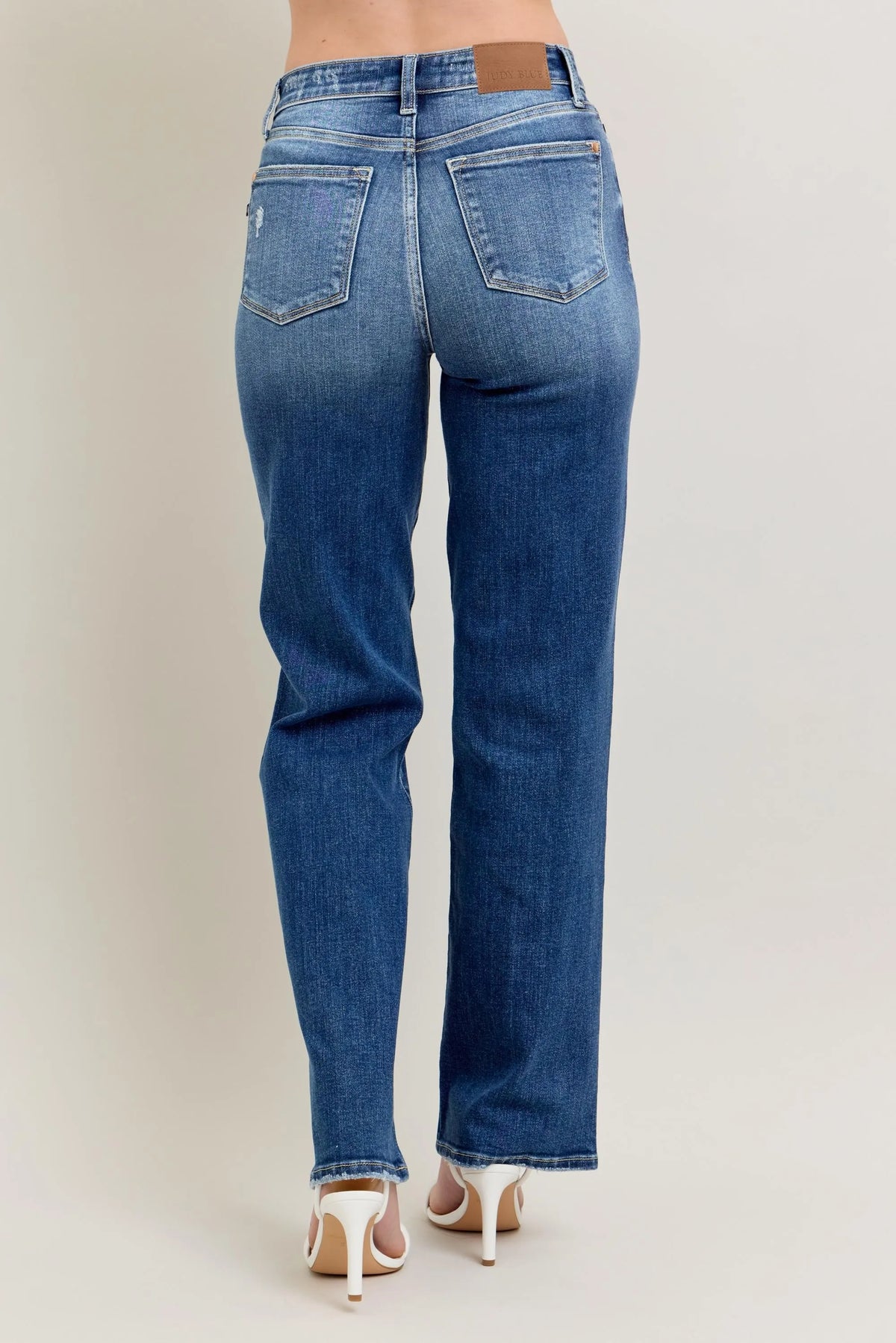 Judy Blue Full Size High Waist 90's Straight Leg Jeans Plus Size - Ladyez