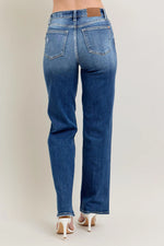 Judy Blue Full Size High Waist 90's Straight Leg Jeans Plus Size - Ladyez