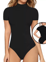 Mock Neck Short Sleeve Bodysuit
