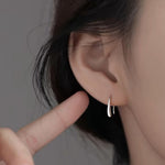 925 Sterling Silver U Shaped Earrings