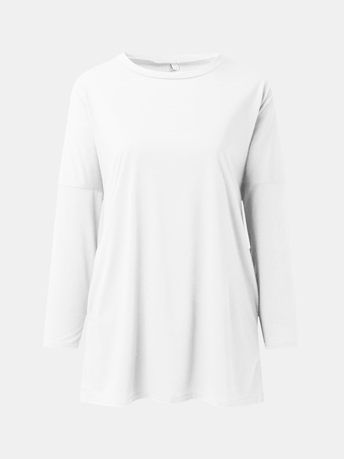 Full Size Round Neck Long Sleeve T-Shirt - Ladyez
