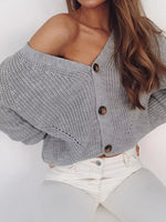 Full Size Chunky Knit Button-Down Cardigan Plus Size
