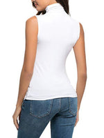 Sleeveless Turtleneck Slim Fit T-Shirt