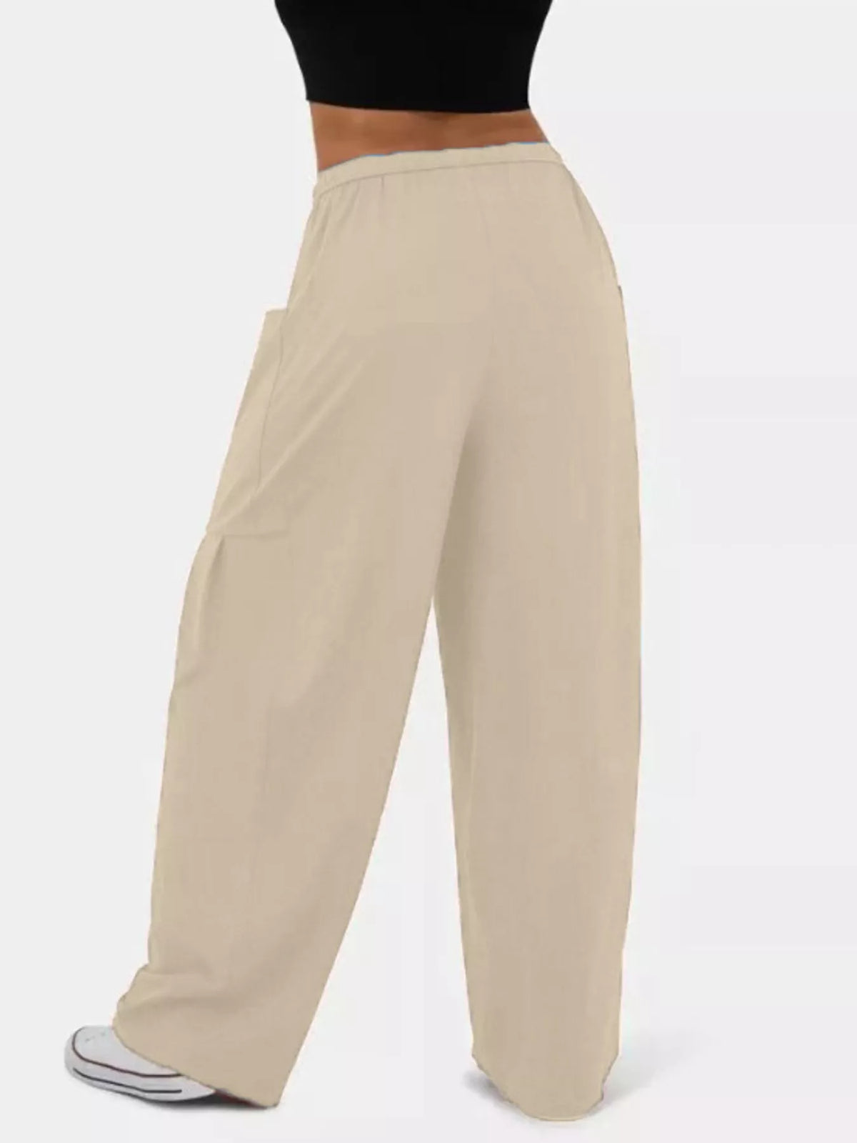 Drawstring Wide Leg Pants