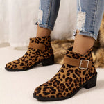 Point Toe Block Heels Boots