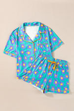Pocketed Flower Half Sleeve Top and Shorts Lounge Set - Ladyez