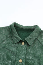 Snap Down Flap Pocket Long Sleeve Shacket