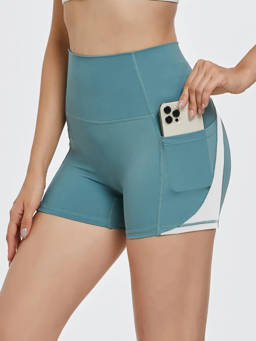 High Waist Active Shorts - Ladyez