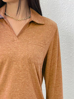 Casual Long Sleeve Polo T-Shirt