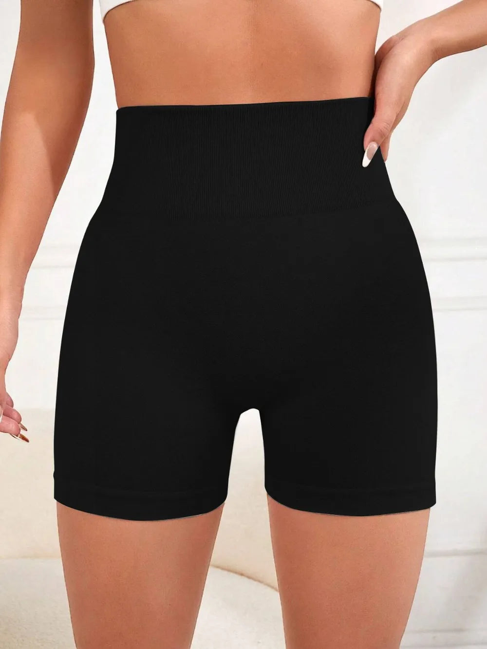 High Waist Active Shorts - Ladyez