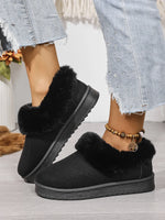 Cozy Winter Fur-Lined Ankle Boots - Ladyez