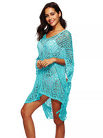 Crochet Knit V-Neck Cover-Up