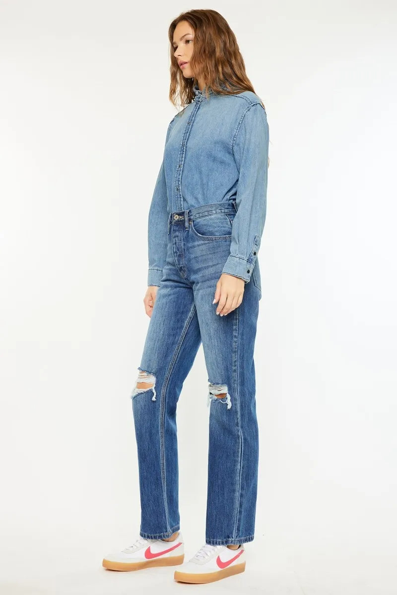 Kancan Ultra High Rise 90's Boyfriend Jeans - Ladyez