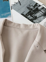 Short Sleeve Lapel Collar Solid Blazer