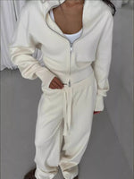 Zip-Up Outerwear andDrawstring Pants Set