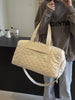Quilted Duffel Bag with Adjustable Strap