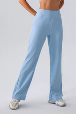 High Waist Straight Active Pants - Ladyez