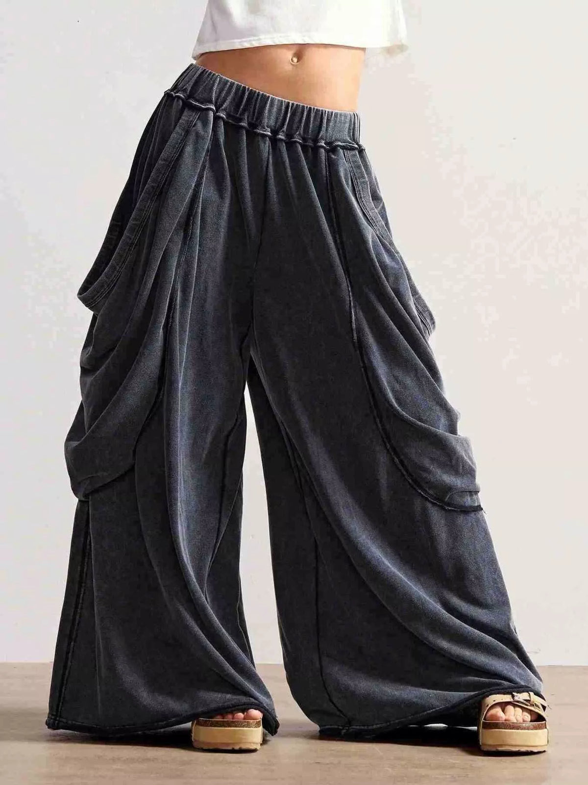 Oversized Wide-Leg Harem Pants