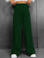 Wide Leg Drawstring Waist Pants