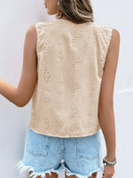 Eyelet Open Front Vest