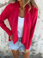 Full Size Open Front Casual Cardigan Plus Size
