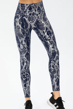 Animal Print Slim Fit Wide Waistband Long Sports Pants - Ladyez