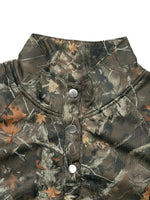 Printed Kangaroo Pocket Long Sleeve Sweatshirt