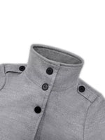 Button-Down Longline Coat with Belt
